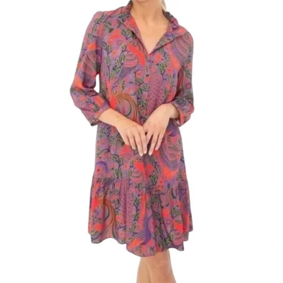 Tuckernuck Peacock Gwyneth Bamboo Shirt Dress - Picture 1 of 8